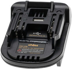 VHBW Akkumulátor adapter DeWalt & Milwaukee barkácseszközhöz (20 V-tól 18 V-ig lítium-ion) (888200682)