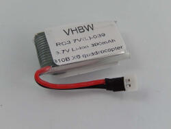 VHBW Drón akkumulátor legkeresettebb 310B X6 Qdrocopterhez - 390 mAh 3, 7 V Li-polimer (800113830)