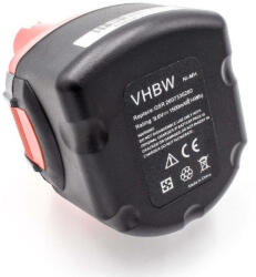 VHBW Elektromos kéziszerszámgép akkumulátor Bosch GSR 9.6-1, GSR 9.6-2, SPIT SDI 96 csavarhúzókhoz - 9.6V, NiMH, 1500mAh (800115406)