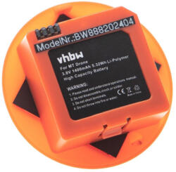 VHBW Drón akkumulátor Mitu RC Qdcopter / Drón számára - 1400 mAh 3, 8 V Li-polimer (888202404)