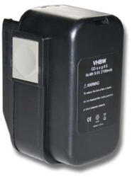 VHBW Elektromos kéziszerszámgép akkumulátor AEG 2000 fúró-csavarozóhoz - 9.6V, Ni-MH, 2100 mAh (800104563)