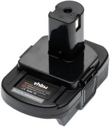 VHBW Akkumulátor adapter Stanley-hez, Black & Deckerhez, porterkábel barkácseszköz (20 V-tól 18 V-ig) stb. , + USB-port (888200641)