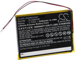 VHBW Autódiagnosztikai eszköz akkumulátor Xtool PL3265100-hoz - 2200 mAh 3, 7 V Li-polimer (888202561)