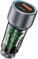 Dudao R4T 30W autós töltő USB-A / USB-C - szürke