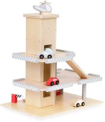 ECOTOYS Nagy fapályás garázs parkoló lift + autók ECOTOYS (285409)