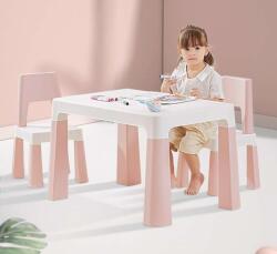 Pepita Dodo Маса + 2 бр. столове - розово-бяло (8817-Pink-white)