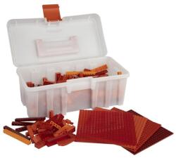 Q-BRICKS | 600 db-os vegyes piros, 100% kompatibilis építőkocka készlet (alapkockák)