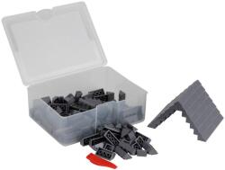Q-BRICKS | 150 db-os, 100% kompatibilis építőkocka készlet | sötétszürke tetőelemek
