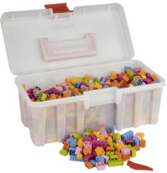 Q-BRICKS | 750 db-os vegyes, 100% kompatibilis építőkocka készlet vidám virág színekben (alapkockák)
