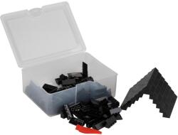 Q-BRICKS | 150 db-os, 100% kompatibilis építőkocka készlet | fekete tetőelemek