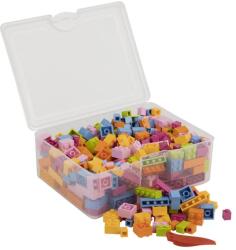 Q-BRICKS | 300 db-os vegyes, 100% kompatibilis építőkocka készlet virág színekben