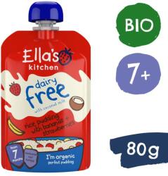 Ella's Kitchen BIO Немлечен оризов пудинг с банани и ягоди (80 г) (EK648)