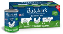 Butcher's Original Tripe Vegyes ízek marhapörkölttel 6x400g pörkölt, csirke- és marhapástétom kutyák számára