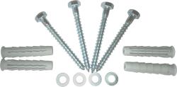 ELEMATIC Set fixare rackuri pe perete, capacitate 120Kg, contine 4 x diblu nylon + holsurub cap hexagonal 14 x 70mm + saibe plate - ELEMATIC (SFR4-14x70)
