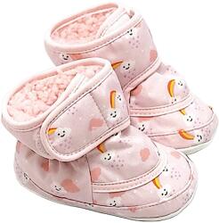 Funny Baby Incaltaminte -Botosei bebelusi Funny Baby - curcubeu , mărimea 18, 8-12 luni , roz (7228FN-8)