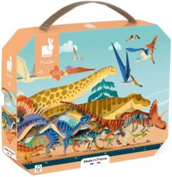 Janod Puzzle panoramic pentru copii Janod din 100 de piese - Dinozauri (J05831) Puzzle