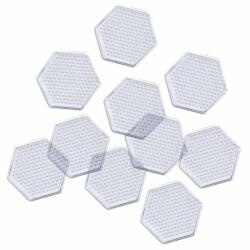 Playbox PlayBox: Hatszög alakú alaplap csomag 5mm-es MIDI vasalható gyöngyökhöz 7, 5cm 10db-os szett (2456275) - innotechshop