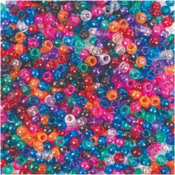Playbox PlayBox: Átlátszó színes glitteres gyöngy szett 1000 db-os (2472124) - innotechshop