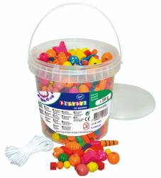 Playbox PlayBox: Színes fűzhető fa gyöngy szett vödörben 250gr (2472000)