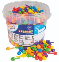 Playbox PlayBox: Színes kis méretű mozaik pötyi 125 db-os szett vödörben 1cm (2471775)