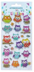 Luna The Littlies: Bagoly mintás 3D pufi matrica szett 10x22cm-es íven (000646987) - innotechshop
