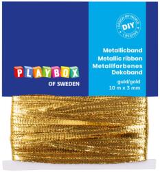 Playbox PlayBox: Arany színű, fémes díszszalag 10m x 3mm (2470945)