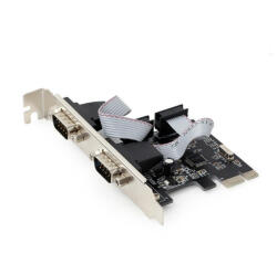 Gembird SPC-22 2 serial port PCI-Express add-on card, with extra low-profile bracket (SPC-22) - haztartasibolt