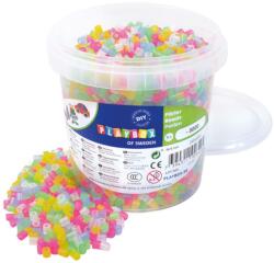 Playbox PlayBox: 5mm-es MIDI vasalható gyöngy 5000db-os áttetsző mix vödörben (2456331) - innotechshop