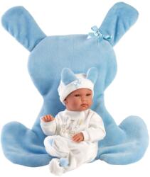 Llorens Llorens: Bimba 35cm-es baba kék nyuszis hálózsákkal (63597L) - innotechshop