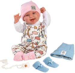 Llorens Llorens: 2 az 1-ben Tala és Talo 44cm-es újszülött baba hanggal, rózsaszín és kék kiegészítőkkel (84481) - innotechshop