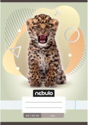 Nebulo Nebulo: Tűzött sima füzet A5-ös 20-32 Állatos - Leopárdos (SI-AM-A5-12346981) - innotechshop