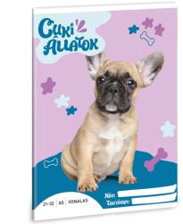 Ars Una Ars Una: Cuki állatok - Francia bulldog vonalas füzet A/5 (53624260)