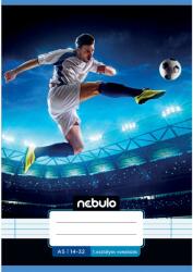 Nebulo Nebulo: Tűzött 1. osztályos vonalas füzet A5-ös 14-32 Vagány mintás - Focistás (VO1-VM-A5-12346059)