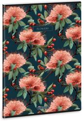 Ars Una Ars Una: Flowery Green extra kapcsos kockás füzet A/4 (53124197)