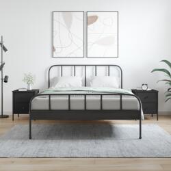 vidaXL 2 db fekete szerelt fa éjjeliszekrény 40x42x50 cm (825984)
