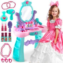Ricokids Gyermek Fésülködőasztal, tükörrel és kiegészítőkkel, 66cm - Kék, Rózsaszín (773200)