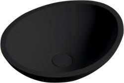 Cerano Zara, öntött márvány munkalap mosogató 420x340x150 mm, fekete matt, CER-CER-WB21B (CER-CER-WB21B)