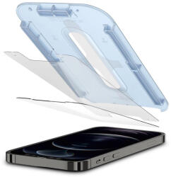Spigen iPhone 12 / 12 Pro Kijelzővédő Üvegfólia - Spigen Glas. tR EZ Fit x 2 db (AGL01801)