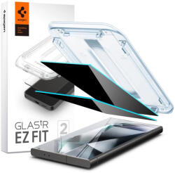 Spigen Samsung Galaxy S24 Ultra Kijelzővédő Üvegfólia - Spigen Glas. tR EZ Fit Privacy x 2 db (AGL07625)