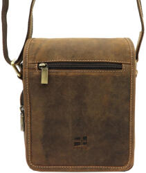 Nordee MSD-02 GM10 HUNTER barna bőr férfi oldaltáska, válltáska 16 x 19 x 8 cm (49425)