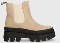 Charles Footwear velúr bokacsizma Bette bézs, női, platformos, Bette. Boots. Sabbia - bézs Női 37