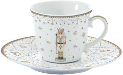 Easy Life Royal Nutcracker karácsonyi porcelán csésze és csészealj, díszdobozban