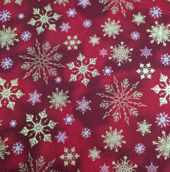  Karácsonyi textil - piros csillagos