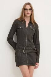 Guess Originals pamut ruha barna, mini, egyenes, W4BK19 WGIC0 - barna S