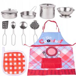 ProCart Set 12 accesorii bucatarie copii, vase si ustensile gatit, sort chef bucatar