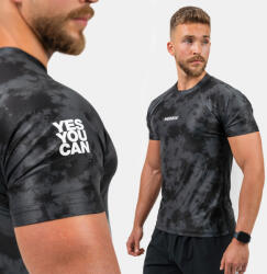 NEBBIA - Terepmintás kompressziós férfi póló 338 (black) (XL) - NEBBIA