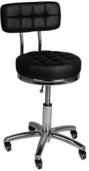 BeautyOne Scaun cosmetic cu spatar BeautyOne LUX Culoare: negru