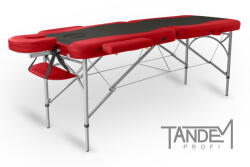 TANDEM Masa de masaj pliabila TANDEM Profi A2D Duo Culoare: negru și roșu