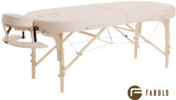 Fabulo Masa de masaj pliabila Fabulo GURU Oval Set Culoare: cremă
