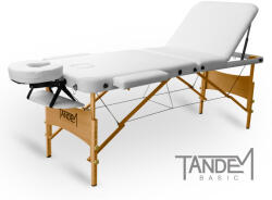 TANDEM Masa de masaj pliabila TANDEM Basic-3 Culoare: alb